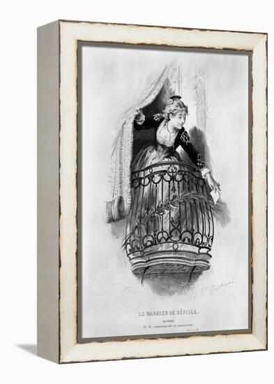 Rosine, Illustration from Act I Scene 3 of "The Barber of Seville" 1876-Emile Antoine Bayard-Framed Premier Image Canvas