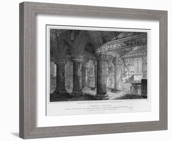 Roslyn Chapel, Engraved by J. Burnett, 1810-Joseph Michael Gandy-Framed Giclee Print