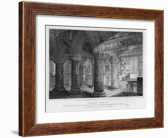 Roslyn Chapel, Engraved by J. Burnett, 1810-Joseph Michael Gandy-Framed Giclee Print