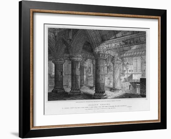 Roslyn Chapel, Engraved by J. Burnett, 1810-Joseph Michael Gandy-Framed Giclee Print