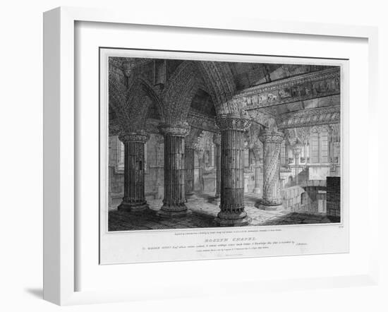 Roslyn Chapel, Engraved by J. Burnett, 1810-Joseph Michael Gandy-Framed Giclee Print