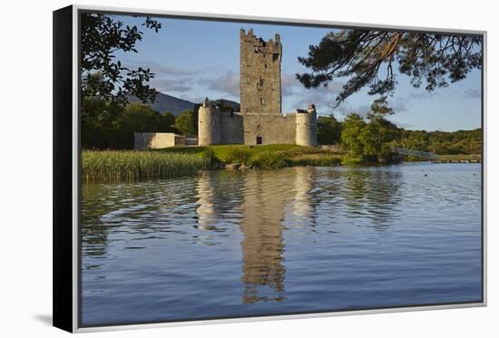 Ross Castle, on the shore of Lough Leane, Killarney National Park, Killarney, County Kerry, Munster-Nigel Hicks-Framed Premier Image Canvas
