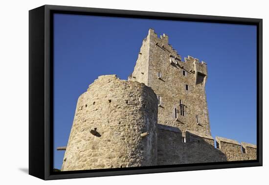 Ross Castle, on the shore of Lough Leane, Killarney National Park, Killarney, County Kerry, Munster-Nigel Hicks-Framed Premier Image Canvas