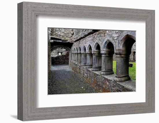 Ross Errily Friary. Located in County Clare, Ireland. Shown here are the cloisters.-Betty Sederquist-Framed Photographic Print