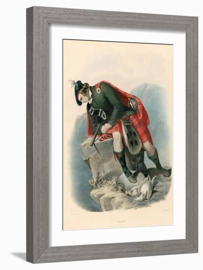 Ross , from the Clans of the Scottish Highlands, Pub.1845 (Colour Litho)-Robert Ronald McIan-Framed Giclee Print