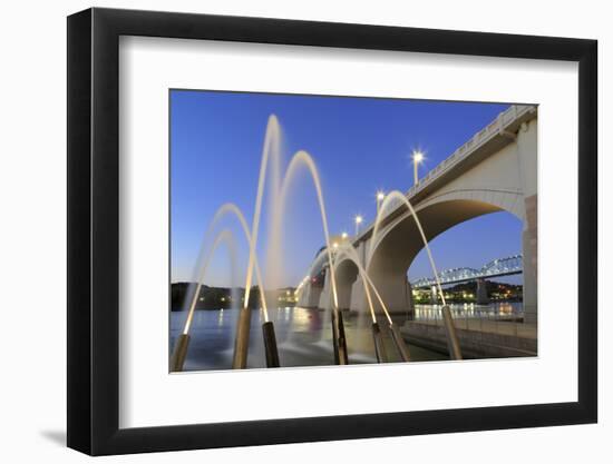 Ross's Landing Fountain and Market Street Bridge, Chattanooga, Tennessee, United States of America-Richard Cummins-Framed Photographic Print