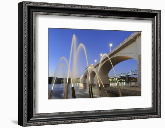 Ross's Landing Fountain and Market Street Bridge, Chattanooga, Tennessee, United States of America-Richard Cummins-Framed Photographic Print