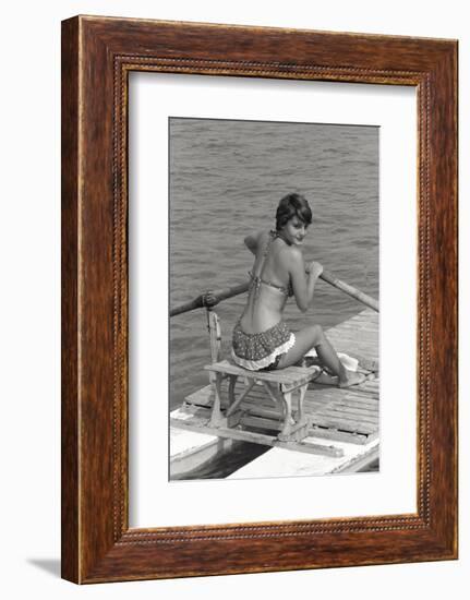 Rossana Podestà on a Rowing Boat-null-Framed Photographic Print