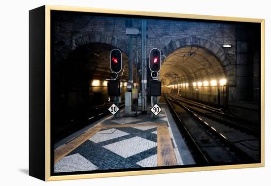 Rossio in Technicolor-Guilherme Pontes-Framed Premier Image Canvas