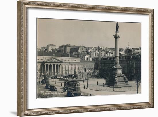 Rossio Square, Lisbon, Portugal, 1936-null-Framed Photographic Print