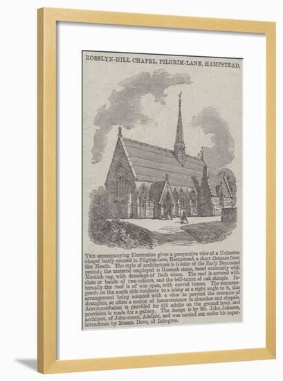 Rosslyn-Hill Chapel, Pilgrim-Lane, Hampstead-null-Framed Giclee Print