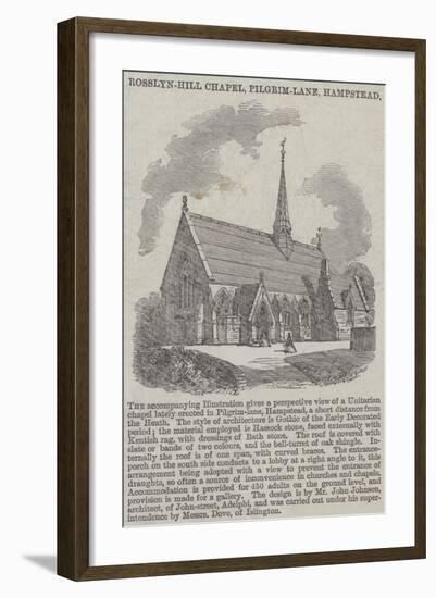 Rosslyn-Hill Chapel, Pilgrim-Lane, Hampstead-null-Framed Giclee Print