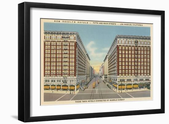 Rosslyn Hotels, Downtown Los Angeles-null-Framed Art Print