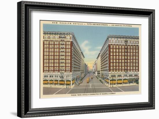 Rosslyn Hotels, Downtown Los Angeles-null-Framed Art Print