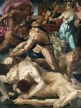Moses Defends the Daughters of Jethro-Rosso Fiorentino-Framed Premier Image Canvas