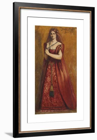 Rosso Vestita (Dressed in Red)-Dante Gabriel Rossetti-Framed Premium Giclee Print