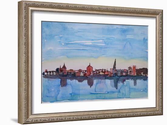 Rostock Germany Harbour View in Baltic Sea-Markus Bleichner-Framed Art Print