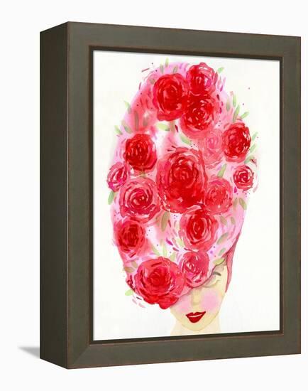 Rosy Girl-Kerstin Stock-Framed Stretched Canvas