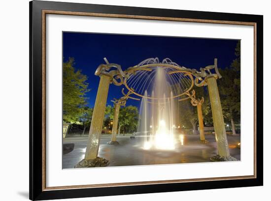 Rotary Fountain, Riverfront Park, Spokane, Washington, USA-Charles Gurche-Framed Photographic Print