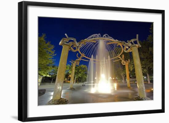 Rotary Fountain, Riverfront Park, Spokane, Washington, USA-Charles Gurche-Framed Photographic Print