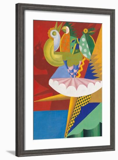 Rotation of Dancer and Parrots-Fortunato Depero-Framed Giclee Print