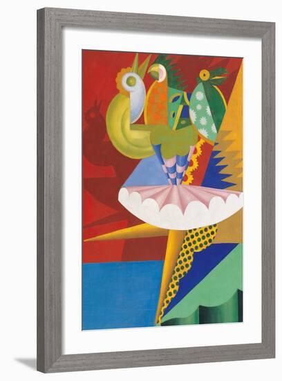 Rotation of Dancer and Parrots-Fortunato Depero-Framed Giclee Print