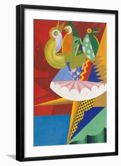 Rotation of Dancer and Parrots-Fortunato Depero-Framed Giclee Print