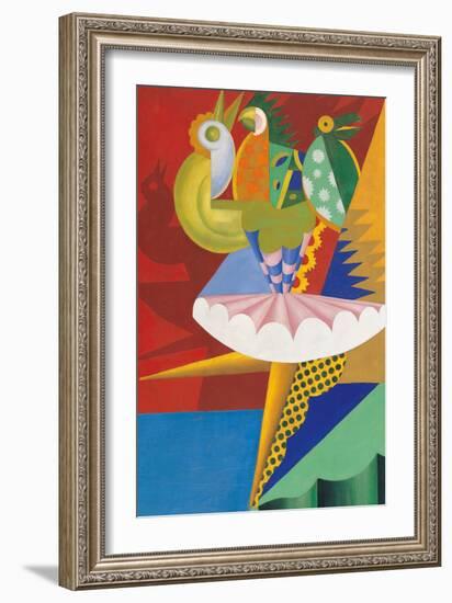 Rotation of Dancer and Parrots-Fortunato Depero-Framed Giclee Print