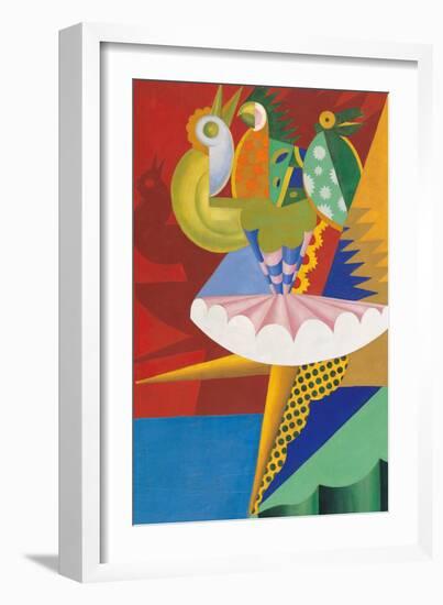 Rotation of Dancer and Parrots-Fortunato Depero-Framed Giclee Print