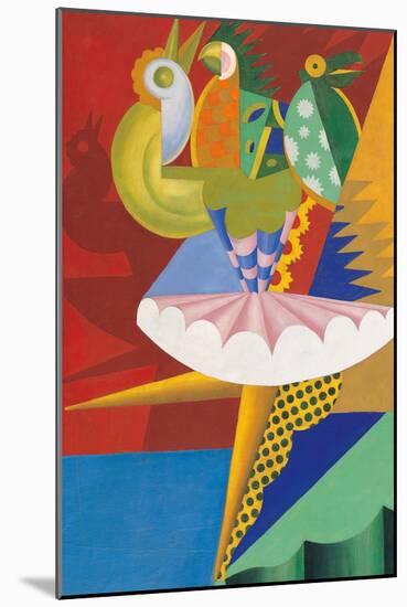 Rotation of Dancer and Parrots-Fortunato Depero-Mounted Giclee Print