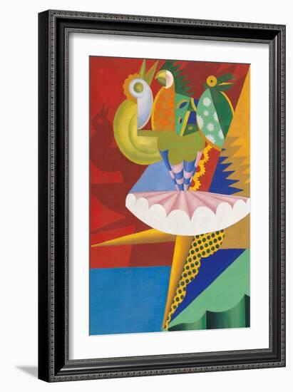 Rotation of Dancer and Parrots-Fortunato Depero-Framed Giclee Print