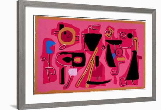 Roter Fries, c.1954-Willi Baumeister-Framed Art Print