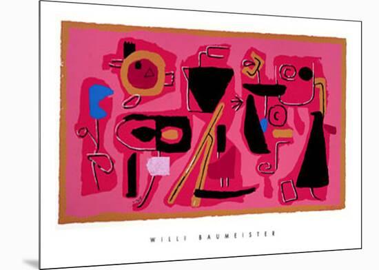 Roter Fries, c.1954-Willi Baumeister-Mounted Art Print