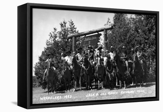 Rothbury, Michigan - Wranglers at the Jack and Jill Ranch-Lantern Press-Framed Stretched Canvas