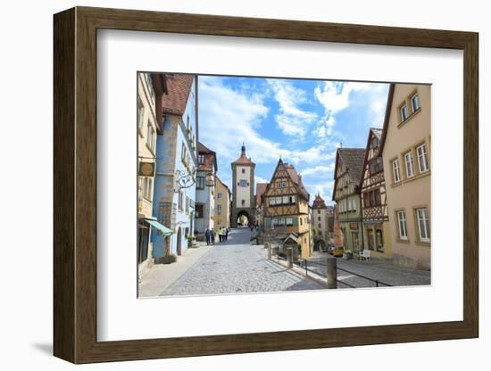 Rothenberg Ob Der Tauber Street Scene, Baden-Wurttemberg, Germany-Jim Engelbrecht-Framed Photographic Print