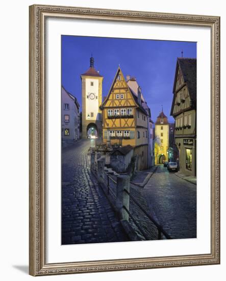 Rothenburg Ob Der Tauber, Bavaria, Germany-Walter Bibikow-Framed Photographic Print