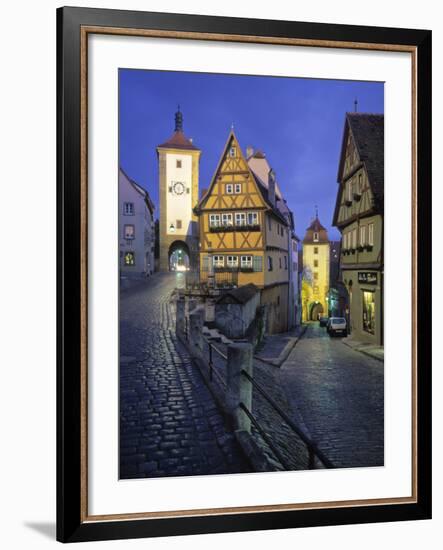 Rothenburg Ob Der Tauber, Bavaria, Germany-Walter Bibikow-Framed Photographic Print