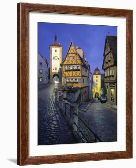 Rothenburg Ob Der Tauber, Bavaria, Germany-Walter Bibikow-Framed Photographic Print