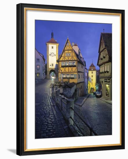 Rothenburg Ob Der Tauber, Bavaria, Germany-Walter Bibikow-Framed Photographic Print