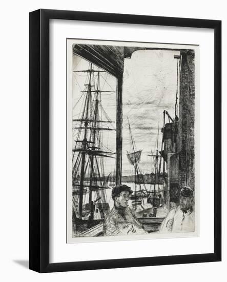 Rotherhithe from Sixteen Etchings of Scenes on the Thames and Other Subjects, 1860-James Abbott McNeill Whistler-Framed Giclee Print