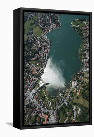 Rottach-Egern, Tegernsee, Lake, Aerial View, Mountain Lake-Frank Fleischmann-Framed Premier Image Canvas