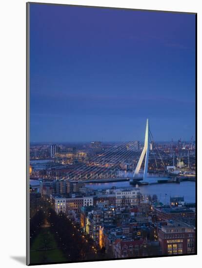 Rotterdam and Erasmus Bridge from Euromast Tower, Rotterdam, Holland-Michele Falzone-Mounted Photographic Print