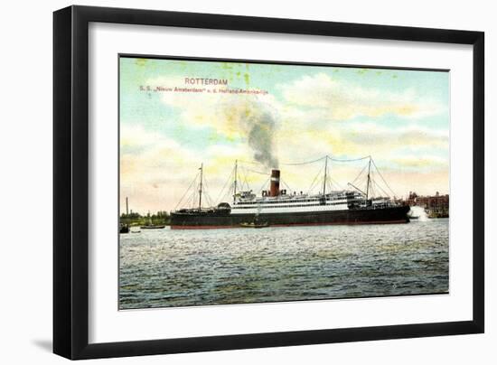 Rotterdam, Holland America Line,S.S. Nieuw Amsterdam-null-Framed Giclee Print