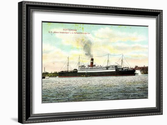 Rotterdam, Holland America Line,S.S. Nieuw Amsterdam-null-Framed Giclee Print