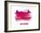 Rotterdam Skyline Brush Stroke - Red-NaxArt-Framed Art Print