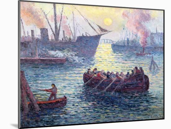 Rotterdam, the Port, 1907-Maximilien Luce-Mounted Giclee Print