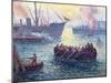 Rotterdam, the Port, 1907-Maximilien Luce-Mounted Giclee Print