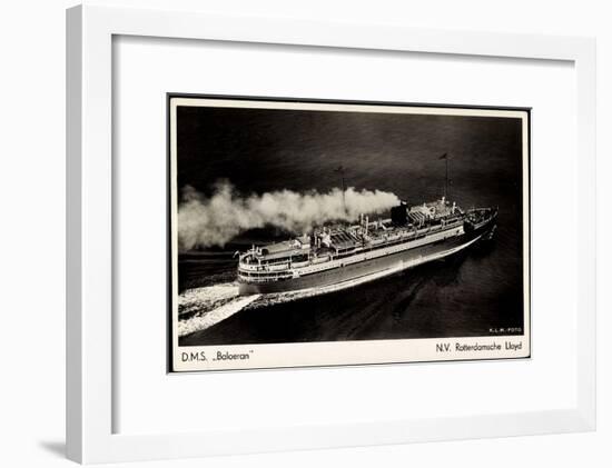 Rotterdamsche Lloyd, Krl, D.M.S. Baloeran, Dampfer-null-Framed Giclee Print