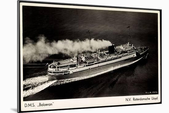 Rotterdamsche Lloyd, Krl, D.M.S. Baloeran, Dampfer-null-Mounted Giclee Print