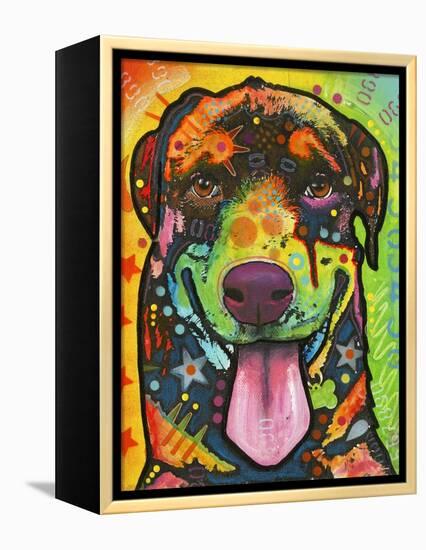 Rottie Pup-Dean Russo-Framed Premier Image Canvas